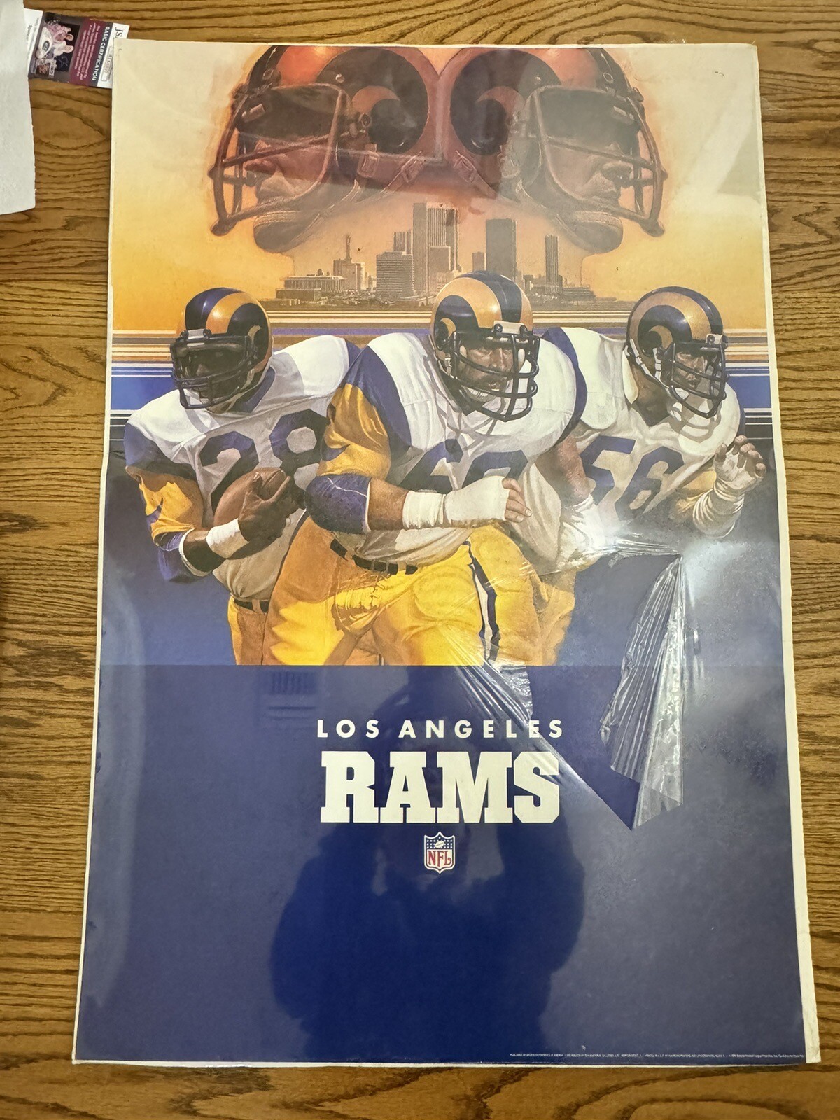 LA Rams 1986 Vintage Poster Sealed (with Small Packaging Tear) NFL ...