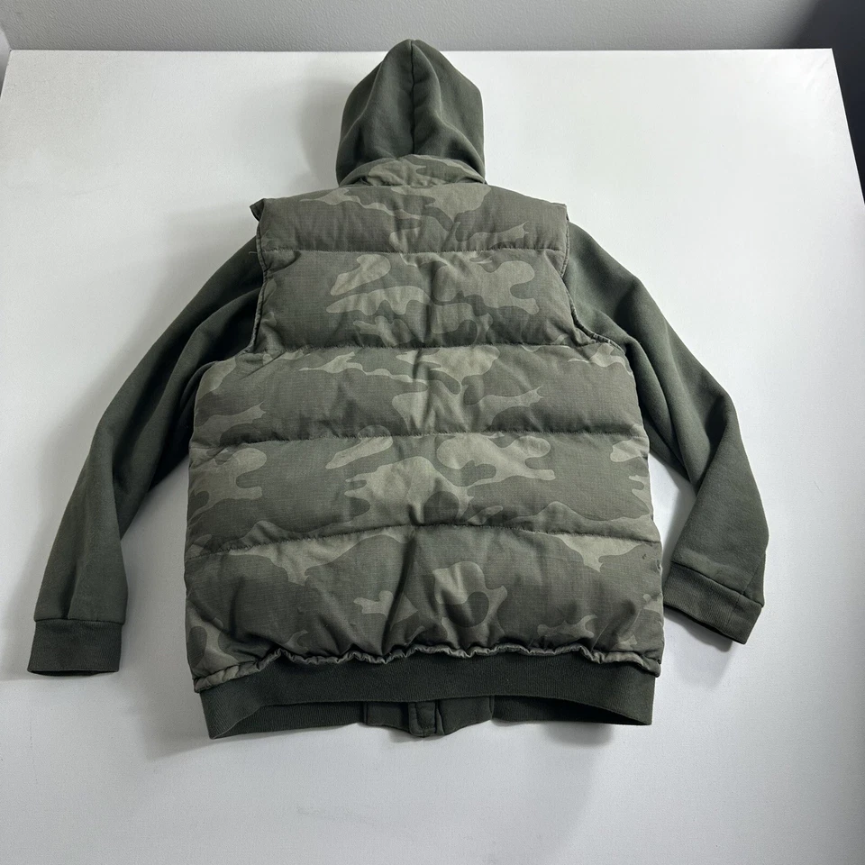 Old Navy Boy's 2-in-1 Camo Puffer Vest J Ascket Hooded Sweatshirt Size XL Fleece - Image 2 of 4