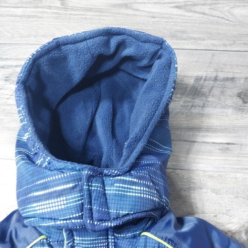 “Xtreme” ~ Blue White Hooded Puffy Jacket ~ Boys Size 4T 2 Small Stains Pix 2 &3 - Picture 6 of 12