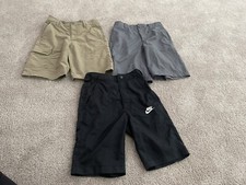 Boys Under Armour Nike Uniform/Golf Shorts Khaki Black/Grey -size Medium