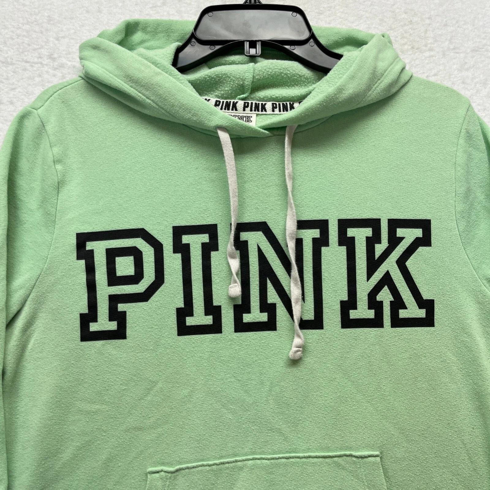 UNDERCOVER Felpa con cappuccio ROSA Victoria's Secret donna taglia M pullover verde come nuova