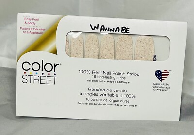 Color Street Wannabe Glitter Overlay Nail Polish Strips. New And Sealed
