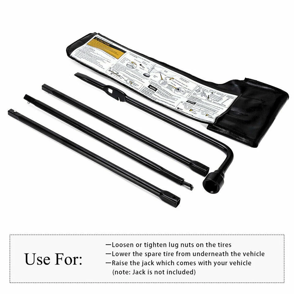 Spare Tire Wrench Jack Tool For Chevy Silverado 1500 2500 GMC 2 Ton Scissor Jack - Image 2 of 4