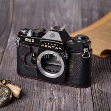 Genuine Leather Camera Half Case For Pentax II ES2 FG Protective Cover Bag ES-II