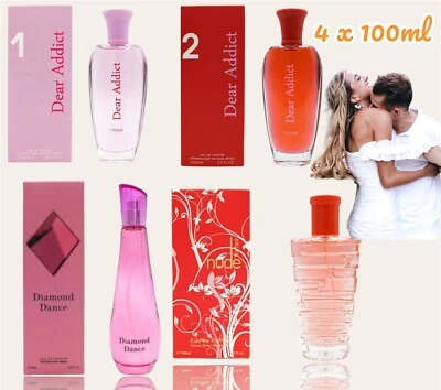 4 x 100ml woman’s perfume Eau De Perfume Spray Gift Pack Women Fragrance Set