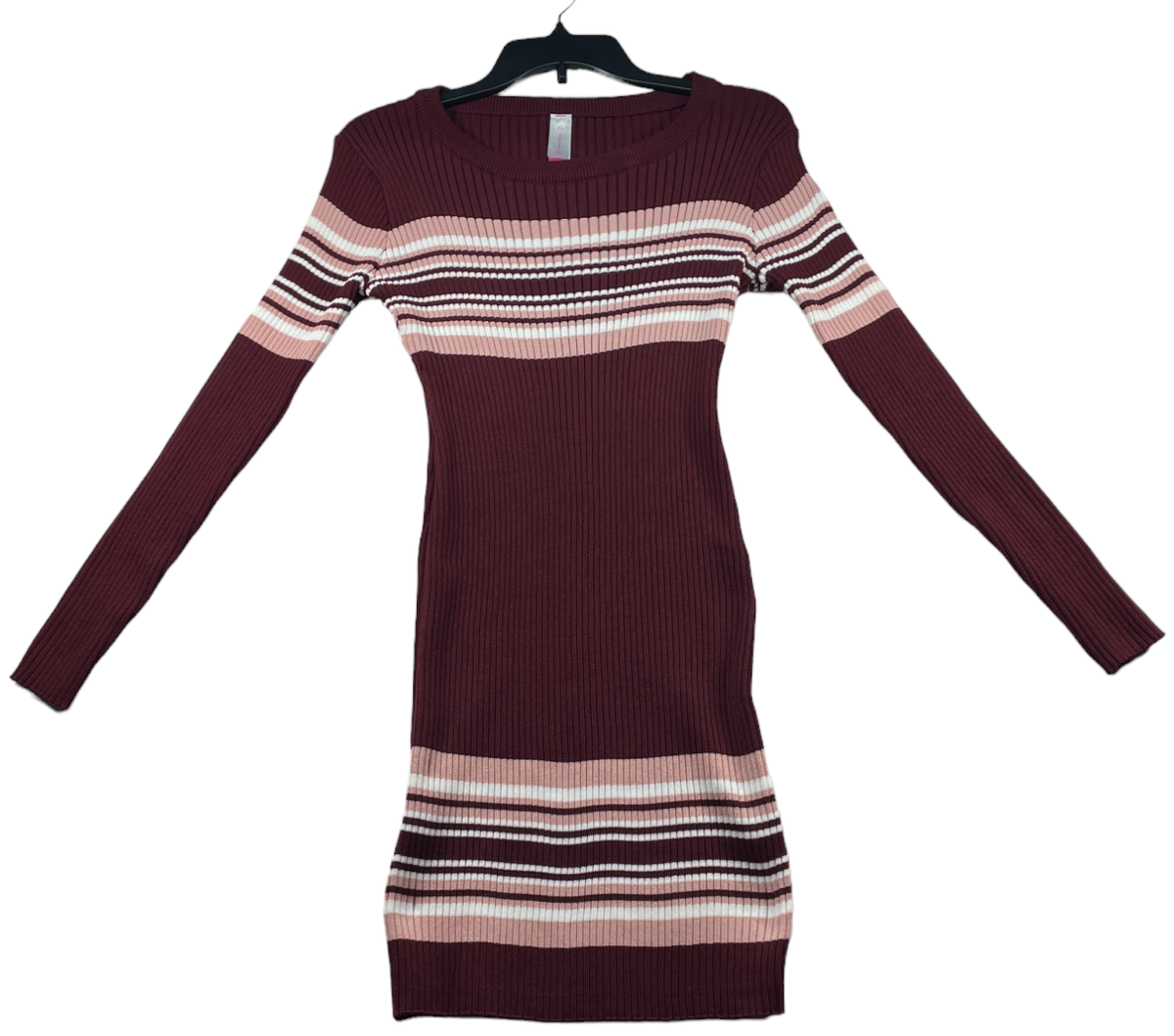No Boundries Girls Juniors Sweater Dress size XL Pink Burgundy Ribbed New |  eBay