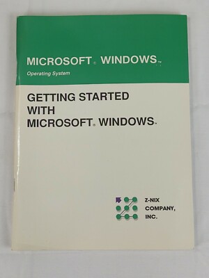 Vtg 1992 Microsoft Windows Operating System User's Guide Manual Booklet Z-NIX 