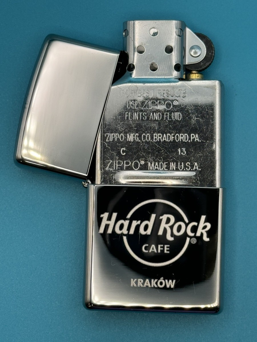 Vintage 2013 Hard Rock Cafe Krakow High Polish Chrome Zippo