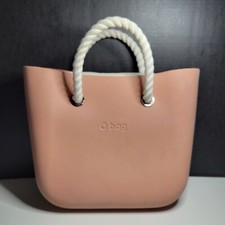 OBag Borsa Rosa Doppio Manici Corda Made in Italy Spalla Piena 11x14x3,5