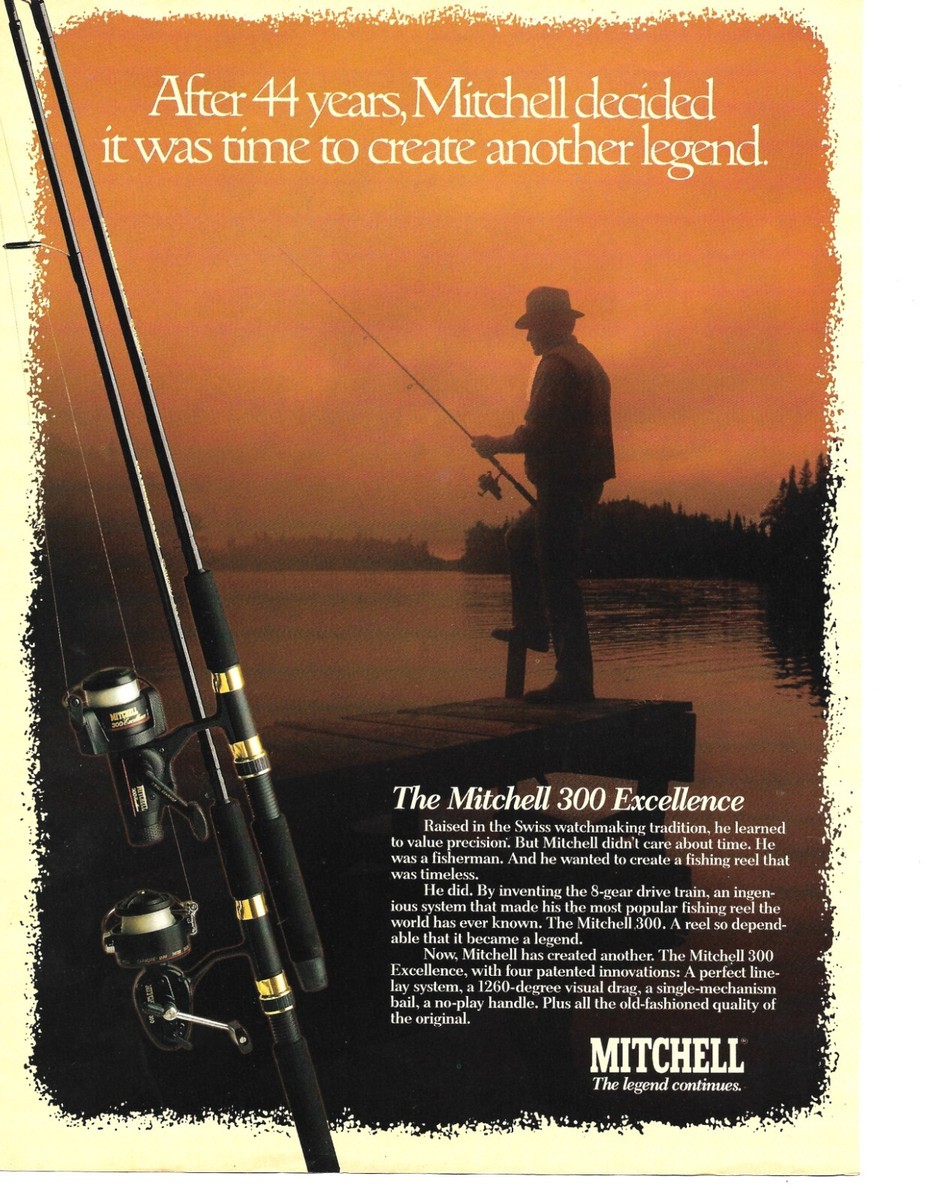 1991 MITCHELL 300 FISHING REEL PRINT AD, THE MITCHELL 300 EXCELLENCE COLOR AD | eBay 1991 MITCHELL 300 FISHING REEL PRINT AD, THE MITCHELL 300 EXCELLENCE COLOR AD | eBay