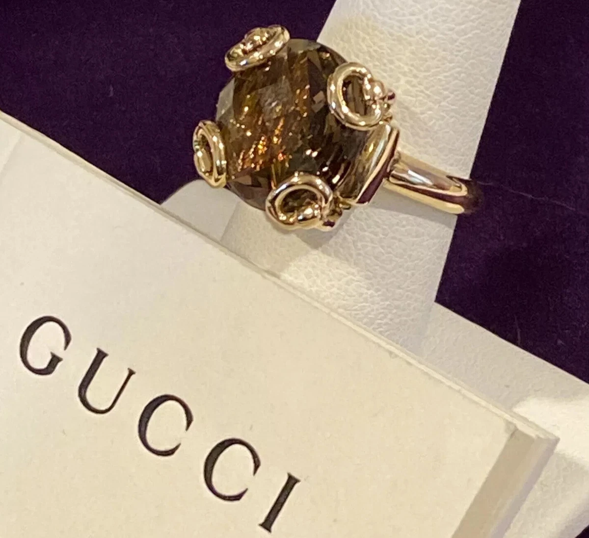 Gucci Gemstone Ring Yellow Gold Fine Rings for sale | eBay