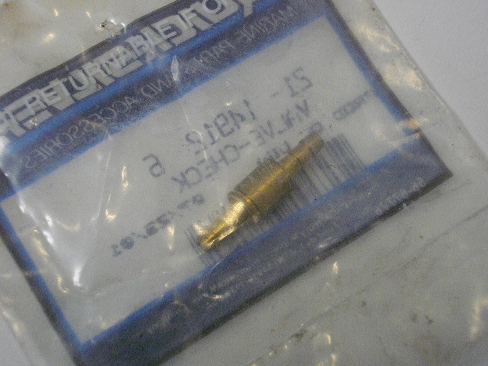 Y9 Genuine Mercury Quicksilver 21-14912 6 Check Valve OEM Factory  