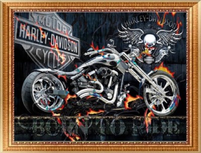 Diamond Embroidery Diamond Art Harley Davidson UK Skull Motor