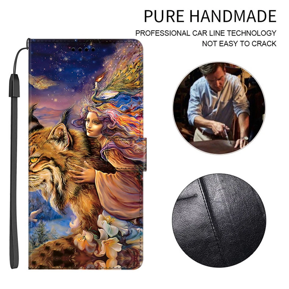 Personalised Flip Leather PU Wallet Case Cover Custom For iPhone Samsung Galaxy - Image 4 of 4