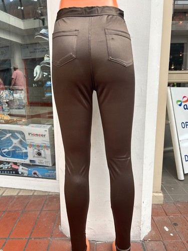 WOMENS LADIES FASHION AMERICAN APPAREL STYLE SHINY DISCO PANTS UK 6 8 10 12 14 - Picture 13 of 14