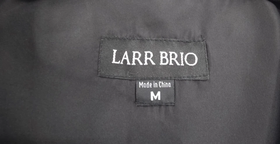 Larr Brio Suit Vest Mens Medium Button Up Sleeveless Adjustable V-Neck Blue - Image 3 of 4