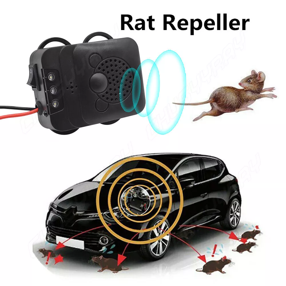 Car Ultrasonic Mouse Repeller Vehicle Rat Rodent Pest Animal