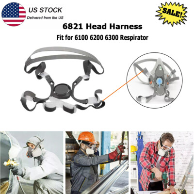 6281 Head Harness Assembly Replacement Part for 6200 Half Face Respirator Mask