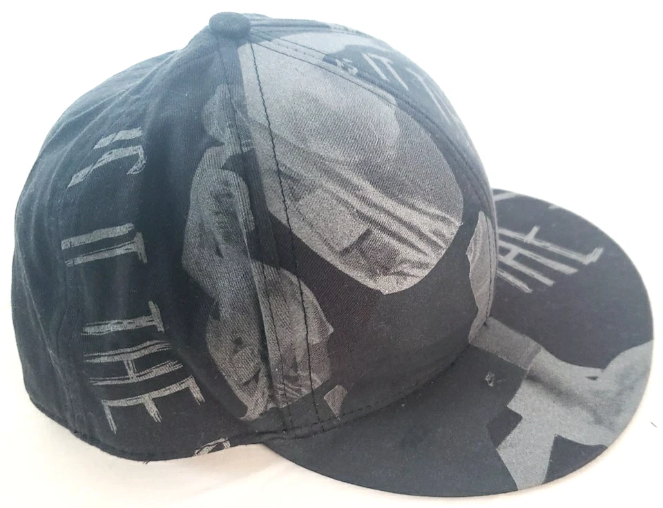 Jordan Is It The Shoes Jumpman Gorra Ajustada Sombrero Hombres 7 1/8 Negro Gris 100% Algodón Foto 3 de 4