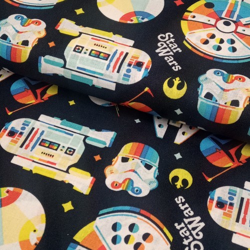 25 Star Wars Cotton Fabrics Darth Vader Mandalorian Baby Yoda PER METRE - Picture 138 of 178