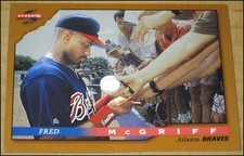 1996 Score Dugout Collection Fred McGriff Baseball Card #67 Atlanta Braves NRMT