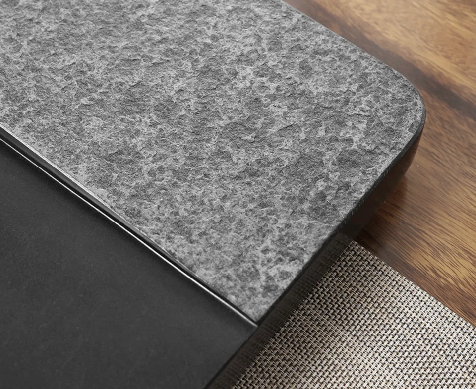 Bandeja de té china bandeja para servir de piedra negra bandeja pesada de varios tamaños para juego de té nueva Foto 2 de 4