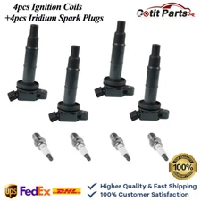 4Pack UF333 Ignition Coils and Spark Plugs for Toyota Camry Rav4 Highlander 2.4L