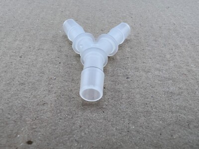 Eldon James Natural Polypropylene ''Y'' fitting equal leg 3/8 inch ID hose Y0-6NP