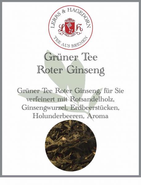 Grüner Tee Roter Ginseng 1.5 kg Rotsandelholz Ginsengwurzel Erdbeer Holunder