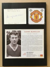 Signed card & unsigned picture of SAMMY McMILLAN the MANCHESTER UTD footballer