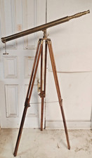 Brass Telescope with Wood Tripod