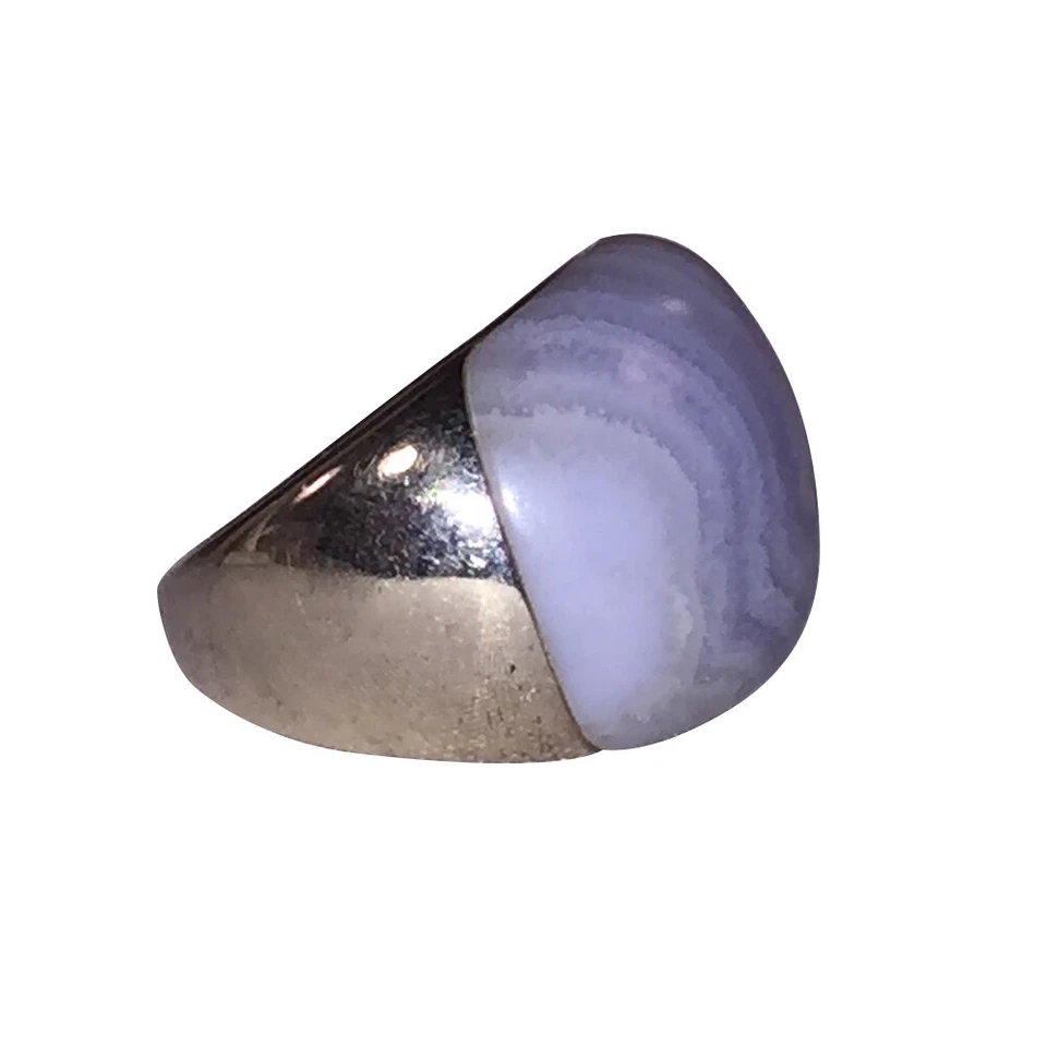 Anillo de plata de ley de ágata de encaje azul hipérbole de Calvin Klein para mujer Foto 2 de 4
