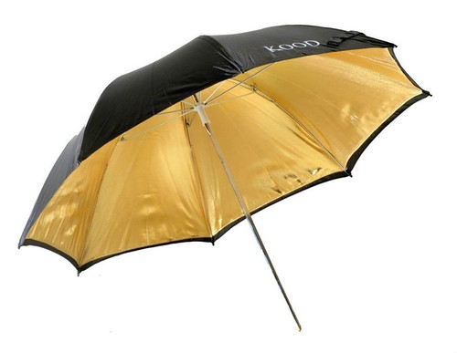 Kood 130cm Gold Reflektierend Studio Schirm Foto Brolly - Afbeelding 1 van 1