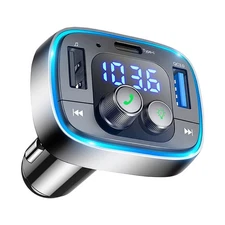Car Bluetooth FM Transmitter 30W PD + QC3.0 Fast Charger Radio Adapter HandsFree