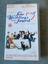 VHS cassette tapes - Four Weddings and a Funeral - classic British comedy 1994