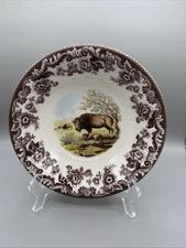 Spode Woodland Bison, England: NEW Ascot Salad / Soup Bowl, 8", Box