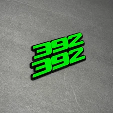 392 Car Emblems 2x GREEN Black 392 Side Car Fender Badges 3D for 392 MULTICOLOR