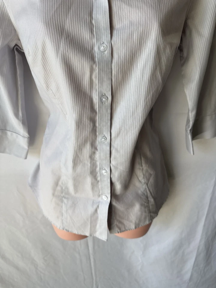 Blusa Van Heusen Talla 10 Camisa Cuello Beige Foto 3 de 4