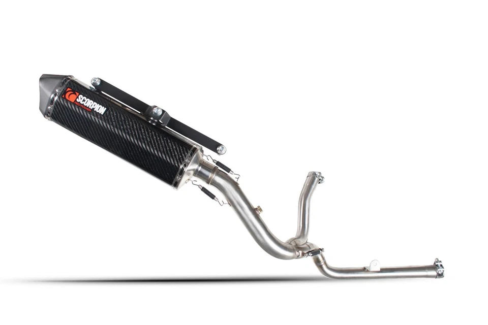 Scorpion Escape Serket Slip-on Fibra de Carbono Suzuki DL 650 V Strom 2012-16 Foto 3 de 4