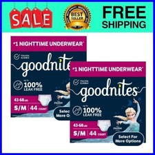 Goodnites Girls Nighttime Underwear S/M 44 Ct 2-Pack Fast Ship USA
