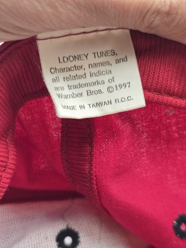 Vintage 1997 Tazmanian Devil Hat Cap Snapback Looney Tunes Fresh Caps USA *Read - Picture 9 of 10
