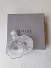 Crystal bottle LALIQUE "Two flowers" perfume Lalique Crystal perfume bottle + box