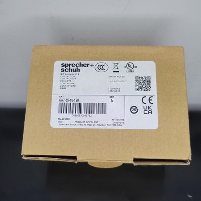 Sprecher + Schuh Contactor CA7-55-10-120 3 Main Pole  SER A  PN-225108