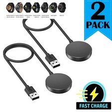 2 Pack USB Fast Wireless Magnetic Charger For Samsung Watch 8/7/6/5/4/Pro/Active