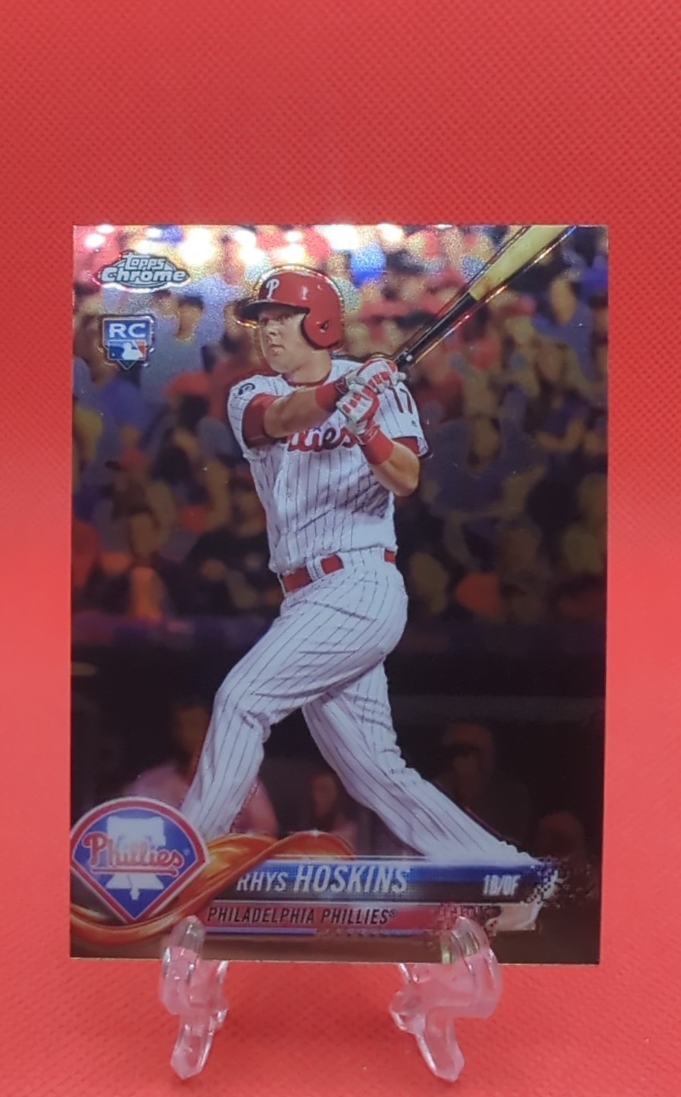 2018 Topps Chrome - Rhys Hoskins #70 Batting (RC)