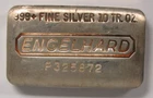 10oz .999 Fine Silver Engelhard Cast Bar