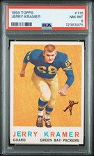 1959 TOPPS #116 JERRY KRAMER PSA 8