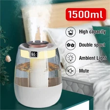 1.5L Ultrasonic Humidifier Adjusting Cool Mist & Essential Oil Diffuser