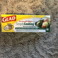 Glad Simply Cooking Microwave Steaming Bags 10 Pack Discontinued New in Box