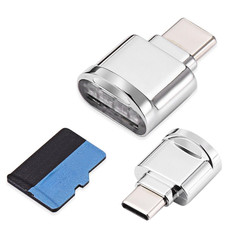2Pcs USB Type C USB-C to Micro SD SDXC TF Card Reader Adapter for Laptop Cell Ph
